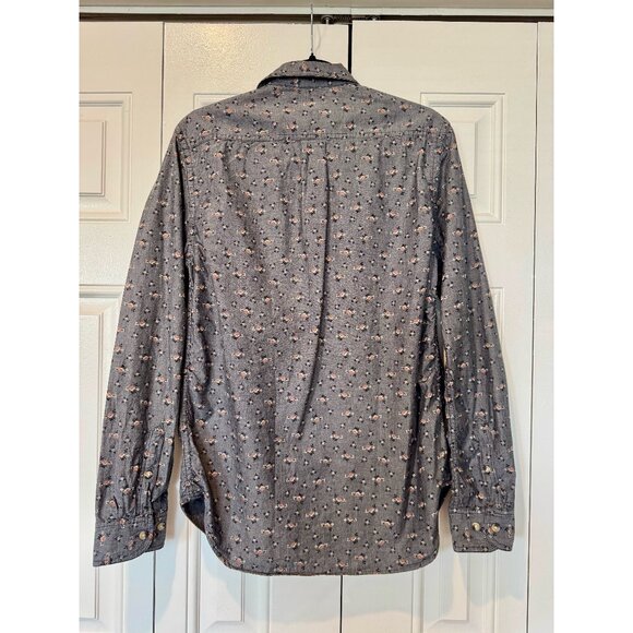 Urban Outfitters CPO PROVISIONS Gray Floral Long-Sleeve Button Down - Picture 5 of 7